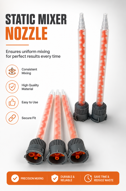 5 Professional Static Mixing Nozzles for Adhesive Cartridges